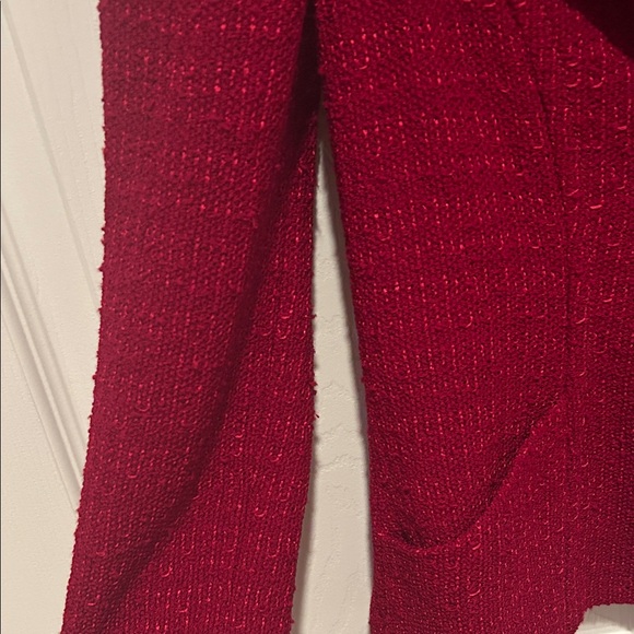 St. John Collection Textured Red Blazer - Picture 6 of 12